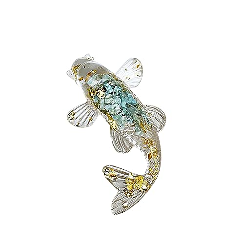 URFEDA Auto Verzierungen Fisch Kristall Auto-Armaturenbrett-Ornament Funkelndes Kristallglas Fisch Zuhause Büro Schreibtisch Regal Desktop Ornament Spielzeug Harz Dekoration Figuren Fisch Spielzeug von URFEDA