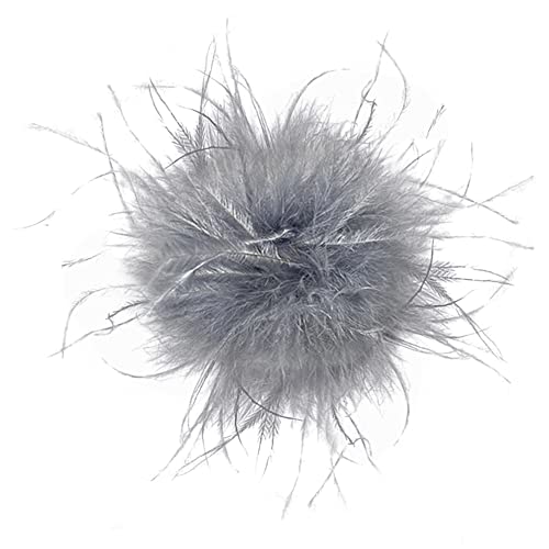 URFEDA Feder Brosche, Vintage Natürliche Straußenfeder Damen Fascinator Elegante Ansteckblume Brosche Blume Brosche Hutfeder Brosche Anstecknadel Abzeichen für Anzug Hüte zum Hochzeit Bankett Party von URFEDA