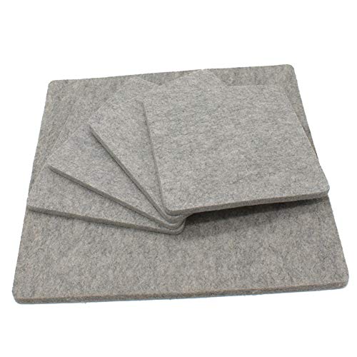 URFEDA Wollfilz-Bügelmatte, 25,4 x 25,4 cm, Wollpressmatte, Quilt-Bügelunterlage, einfaches Drücken für Präzisionssteppen, gefilztes Bügelbrett für Quilter, tragbar, Quilten und Reisedecke von URFEDA