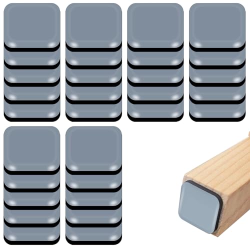 URHRHU Teflongleiter Selbstklebend 30 Stück Möbelgleiter Teppich Stuhlgleiter Gleiter Teflon Teppichgleiter für Schwere Möbel Sessel Stuhlbeine (Quadrat, 20 x 20 mm) von URHRHU