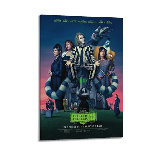 URIWYR Beetlejuice Poster, Wandkunst, ästhetisches Cover, Zimmer, Vintage-Poster, dekoratives Gemälde für Wohnzimmer, Schlafzimmer, 40 x 60 cm, Rahmenstil URIWYR Beetlejuice Poster, Wandkunst, ästhetisches Cover, Zimmer, Vintage-Poster, dekoratives Gemälde für Wohnzimmer, Schlafzimmer, 40 x 60 cm, Rahmenstil von URIWYR