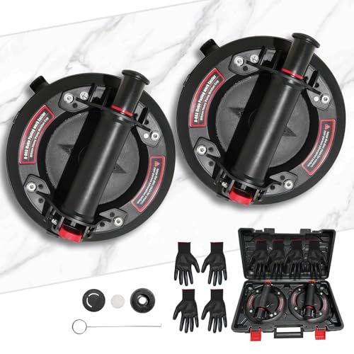 URLINE 2er-Set 8" Saugheber,Tragkraft Max.200KG.Vakuum Fliesenheber mit Tragbarer Werkzeugkasten,Fliesensauger für Fenster, Fliesen, Granit mit Tragbarer Werkzeugkasten URLINE 2er-Set 8" Saugheber,Tragkraft Max.200KG.Vakuum Fliesenheber mit Tragbarer Werkzeugkasten,Fliesensauger für Fenster, Fliesen, Granit mit Tragbarer Werkzeugkasten von URLINE