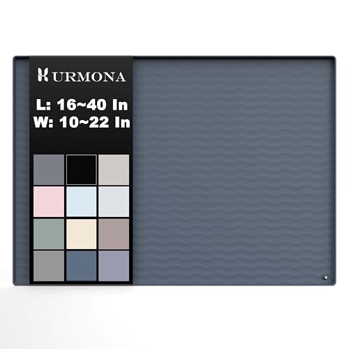 URMONA Wasserdichte Silikon-Untertischmatte, Schrank- und Thekenschutz, Regaleinlage für Küche und Bad, Aufbewahrung und Organizer, Streumatte, Haustiermatte, Katzenwelpe, 71,1 x 48,3 cm, Dunkelgrau URMONA Wasserdichte Silikon-Untertischmatte, Schrank- und Thekenschutz, Regaleinlage für Küche und Bad, Aufbewahrung und Organizer, Streumatte, Haustiermatte, Katzenwelpe, 71,1 x 48,3 cm, Dunkelgrau von URMONA