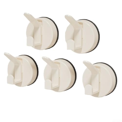 1 Haken 3 Haken Ohne Einlass-Vakuumsaugnapf-Haken Kleiderhaken (5PCS White) von URPIZY