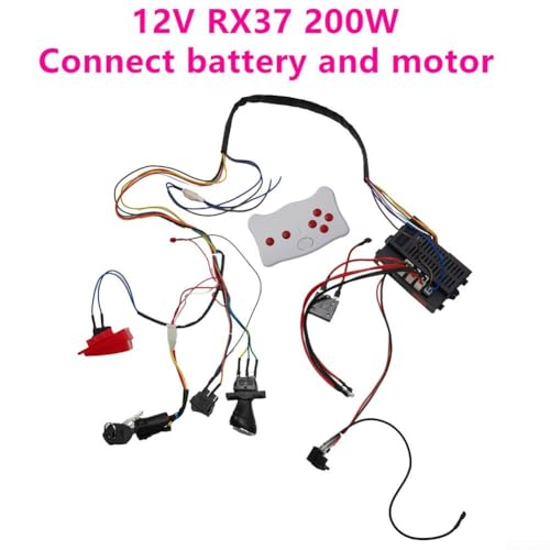 1 X Set Kinder Elektroauto Kabel Und Schalter Kit 2.4G Remote Control Kit (RX37 12V A) von URPIZY
