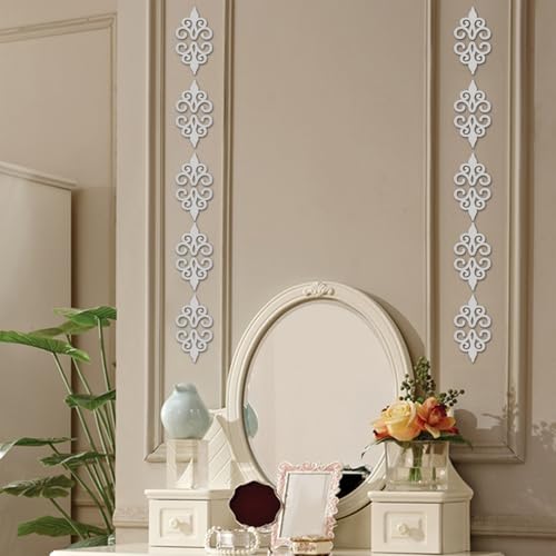 10Pcs/Set Wall Stickers Wall Waist Line Corner Line Mirror Wall Sticker 70 * 70mm (Black) von URPIZY