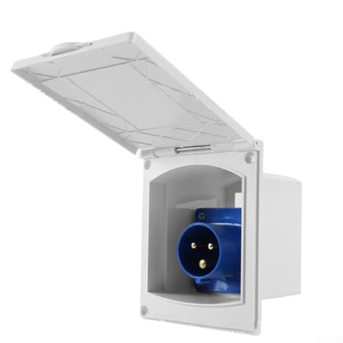 16A Wasserdichte Steckdose Externes Eingangsanschlussfeld IP44 Schutz Kunststoff Mit Abdeckung Geeignet Für Wohnmobile Campinganhänger 220V-250V 5x12.5x11.3cm Schwarz Weiß Langlebig Wetterfest(white) 16A Wasserdichte Steckdose Externes Eingangsanschlussfeld IP44 Schutz Kunststoff Mit Abdeckung Geeignet Für Wohnmobile Campinganhänger 220V-250V 5x12.5x11.3cm Schwarz Weiß Langlebig Wetterfest(white) von URPIZY