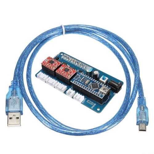 2-Achsen Schrittmotorsteuerungsplatine Treiber USB Mini Steuerplatine für DIY Gravur Drucker Plotter Desktop-Anwendungen 12V Eingang Dual-Y-Achse Unterstützung einstellbare Laserleistung von URPIZY