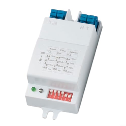 5.8G Mikrowellen-Bewegungssensor Schalter 360° Menschliche Bewegungserkennung-Modul AC 220V-240V Einstellbare Empfindlichkeit Flammenbeständig Einfache Installation von URPIZY