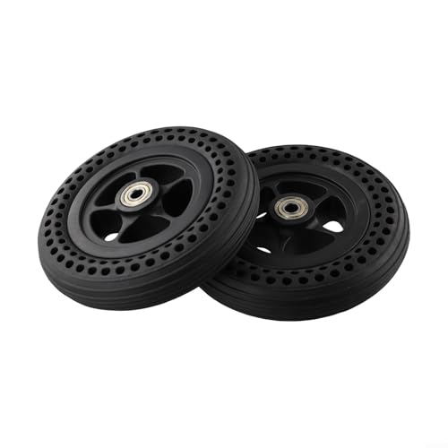 6 Zoll Vollgummireifen Mit Radnabe Für Elektroroller Und Rollstuhl Hochwertiges Gummi Kunststoffmaterial Stabilität Zuverlässigkeit Leichtes Gewicht 150x150x33mm Schwarz Einfacher Einbau(2pc) von URPIZY