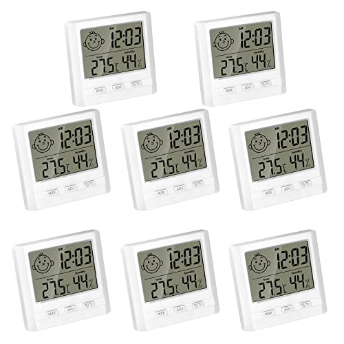 8X Elektronische LCD Display Digital Thermometer Tragbar Mini Hygrometer Inner Drahtlos Temperatur- und Feuchtigkeitsmessgerät Raumthermomete Zeit Temperatur Feuchtigkeit für Büro Auto Home Babyzimmer 8X Elektronische LCD Display Digital Thermometer Tragbar Mini Hygrometer Inner Drahtlos Temperatur- und Feuchtigkeitsmessgerät Raumthermomete Zeit Temperatur Feuchtigkeit für Büro Auto Home Babyzimmer von URPIZY