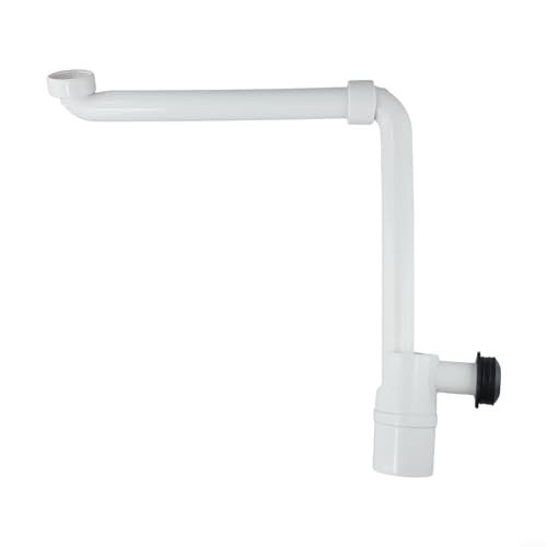Abflussrohr 1 1/4 Zoll Siphon Waschbecken Ablaufgarnitur Mit Haarsieb Raumsparend 360° Drehbar Geruchsverschluss Ablaufrohr Für Waschtisch Waschbecken Badezimmer Sanitär Installation(White) von URPIZY
