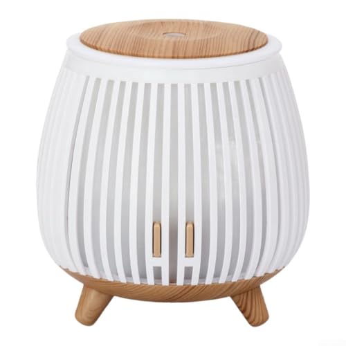 Aroma Diffuser Mit Luftbefeuchter Und LED-Stimmungslicht Automatische Abschaltung Geräuscharm 35db USB Tragbar 140ml Für Zuhause Büro Auto Schlafzimmer Entspannungsbereich Modernes(White) von URPIZY