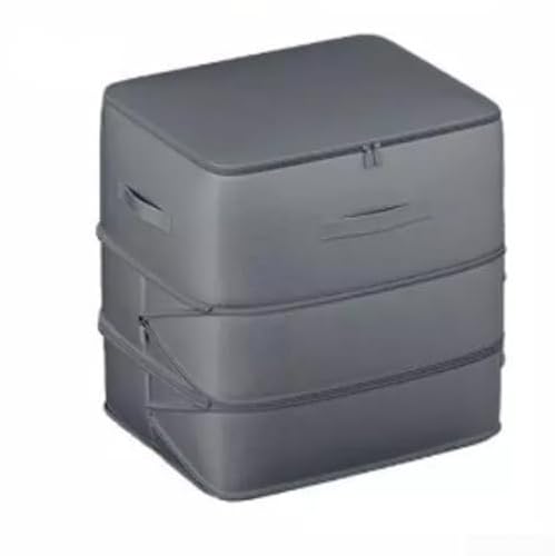 Aufbewahrungstasche Wiederverwendbar und Robust Faltbares Spezielles Öffnungsdesign Optimale Organisation Wasserdicht Skalierbare Höhe Für Kleidung Spielzeug Bettwäsche Umzug Reise(Gray) von URPIZY