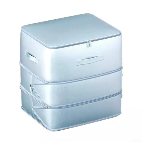 Aufbewahrungstasche Wiederverwendbar und Robust Faltbares Spezielles Öffnungsdesign Optimale Organisation Wasserdicht Skalierbare Höhe Für Kleidung Spielzeug Bettwäsche Umzug Reise(Light blue) von URPIZY
