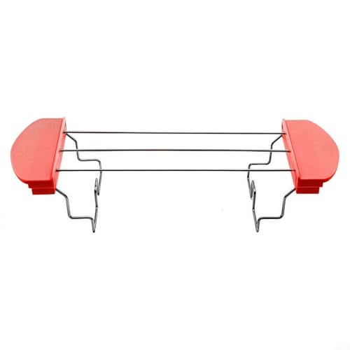 Brot Toaster Wärmegestell Aus Rostfreiem Stahl Mit Antiverbrühgriff Sandwichhalter Für Frühstück Küchenzubehör 26x9.2x5cm(Red) von URPIZY