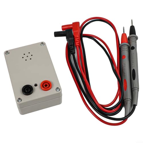 Buzzer Tester Durchgangsprüfer mit LED Anzeige und akustischem Alarm für Kabel PCB Schalter Weiß 93x55x30mm integrierter 9V Batterie geeignet für schnelle Leitungsprüfung(C) von URPIZY