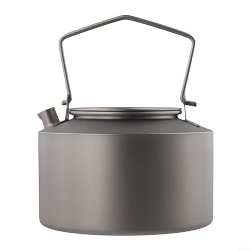 Camping Teekessel 980ml Faltbarer Griff Ultraleichtes Gewicht Schneller Wasserkocher Multifunktionsdesign Für Outdoor Kaffee Und Tee Für Reisen Wandern Backpacking Grau(Frosted style) von URPIZY