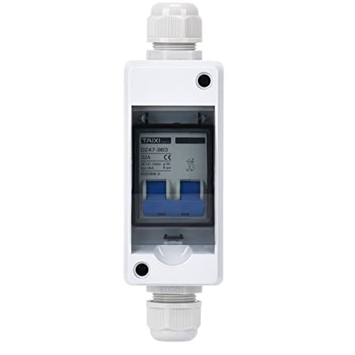 DC 240V Leitungsschutzschalter 16A 2P Solarsystem-Trennschalter Mini Leistungsschalter Sicherungsautomat mit IP65 Wasserdicht Gehäuse Gleichstrom Leitungsschutzschalter für Photovoltaik Motorschutzsch DC 240V Leitungsschutzschalter 16A 2P Solarsystem-Trennschalter Mini Leistungsschalter Sicherungsautomat mit IP65 Wasserdicht Gehäuse Gleichstrom Leitungsschutzschalter für Photovoltaik Motorschutzsch von URPIZY