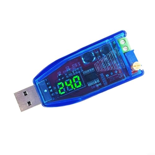 DC-DC USB Spannungswandler-Modul 5V auf 1-24V Einstellbares Stromversorgungsmodul mit LED-Anzeige Aufwärts Abwärts Konverter für Elektronische Geräte(green light) von URPIZY