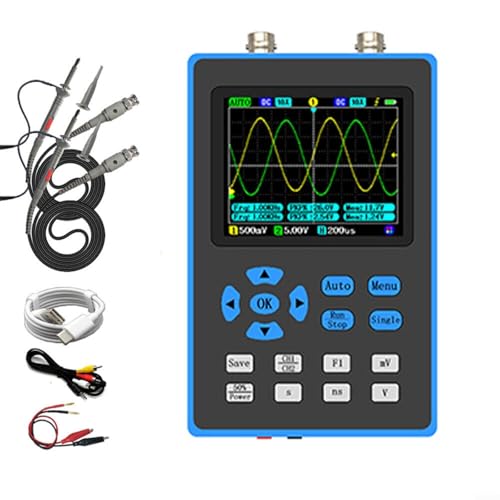 DSO2512G Tragbares Oszilloskop 120 MHz Bandbreite Dual-Kanal 500 MS/s Abtastrate FPGA + ADC Digital Oszilloskop für Mikrocontroller-Debugging Autowartung Heimelektronik DIY DSO2512G Tragbares Oszilloskop 120 MHz Bandbreite Dual-Kanal 500 MS/s Abtastrate FPGA + ADC Digital Oszilloskop für Mikrocontroller-Debugging Autowartung Heimelektronik DIY von URPIZY