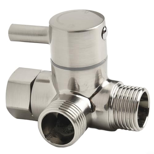 Duschumschaltventil G1/2 3 Wege Splitter Verbindung Messing Metall Wasserregler Bequemes Umschalten zwischen Handbrause und festem Duschkopf Geeignet für Badezimmer Verschiedene Oberflächen(Brushed) Duschumschaltventil G1/2 3 Wege Splitter Verbindung Messing Metall Wasserregler Bequemes Umschalten zwischen Handbrause und festem Duschkopf Geeignet für Badezimmer Verschiedene Oberflächen(Brushed) von URPIZY
