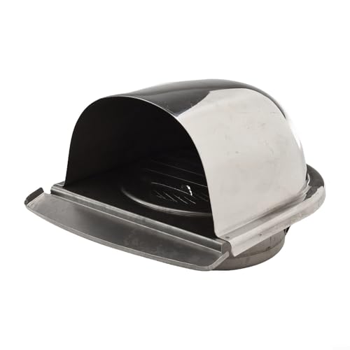 Edelstahl Entlüftungshaube Wasserdicht Für Wandmontage Rostfrei Langlebig Antikorrosiv Effiziente Belüftung Verbesserter Luftstrom Für Badezimmer Küche Feuchträume Silber 100mm 150mm(100mm) von URPIZY