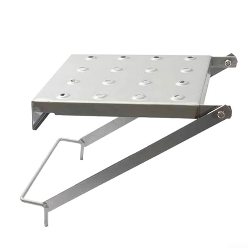 Eisen Trittleiter Plattform Breite Trittfläche Platzsparend Dreiecksstruktur Rutschfest Robustes Material Für Innen- und Außeneinsätze Lagerung 30x26,5cm Silber Wohnräume Balkon Garten Werkstatt von URPIZY