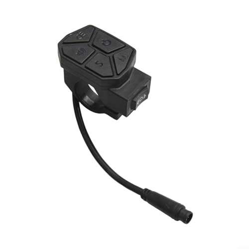 Elektrischer Roller Lenkerschalter 6-Pin Wasserdicht für Hupe Scheinwerfer Blinker Multifunktional Kunststoff Schwarz 33x48,5x59mm Einfache Installation von URPIZY