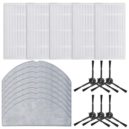 Ersatzteile Set Für Tapo RV30 Max Plus/RV20 Max Plus Staubsauger - Filter, Seitenbürsten, Wischmopp-Tücher - Einfache Installation, Langlebiges Material(B) von URPIZY
