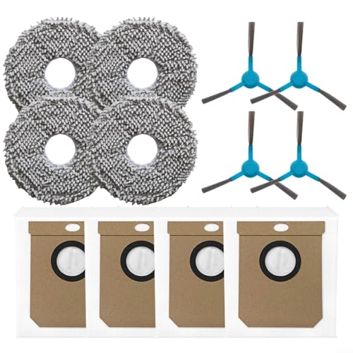 Ersatzteile Set Mikrofaser Wischmopp Tücher Staubbeutel Seitenbürsten für Conga 20090 ProAI InfinitySoap Cut&SPA Roboterstaubsauger Zubehör von URPIZY