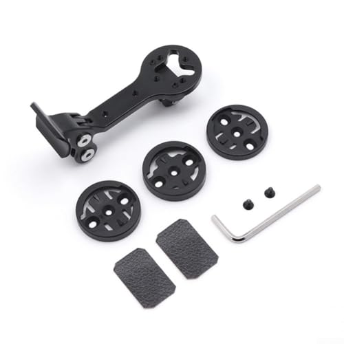 Fahrrad Computer Halterung Kompatibel Mit ICS01 ICS02 Für Garmin Für Brayton Für WAHOO Robuster Aluminium Adapter Leichtes Design Schwarz 110x50x40mm Für Fahrradtraining(A) von URPIZY