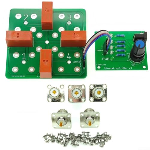 Fernbedienbare Antennenumschaltung 4 zu 1 Koaxialtyp mit SO239 Controller Unterstützt 1 5kW CW RTTY und 3000W PEP Funkleistung Robuste PCB Metall Konstruktion Kompatibel mit Amateurfunkstationen(D) von URPIZY