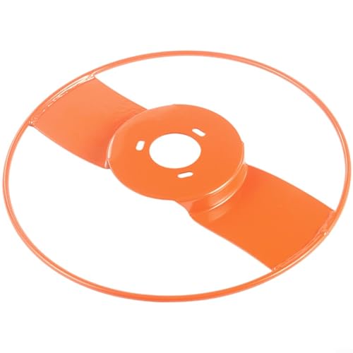Grastrimmer Schutzabdeckung aus Manganstahl, verstärkter Unkrautmäher Schutzdeckel gegen Schnittgut und Schmutz, einfache Montage für Rasen, Garten und Hof, Ø 29cm Orange(28.5CM) von URPIZY