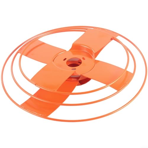 Grastrimmer Schutzabdeckung aus Manganstahl, verstärkter Unkrautmäher Schutzdeckel gegen Schnittgut und Schmutz, einfache Montage für Rasen, Garten und Hof, Ø 29cm Orange(38.5CM) von URPIZY