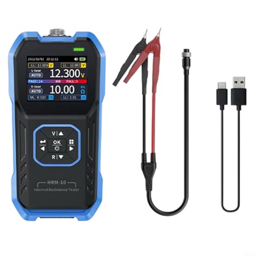 HRM-10 Batterietester Lithium Batterie Analyzer Mit Farbdisplay Genauigkeit Funktionserkennung Datenexport Sortiermodus Haltefunktion Kelvin-Messung Typ-C Für Werkstatt Labor Zuhause(D) von URPIZY