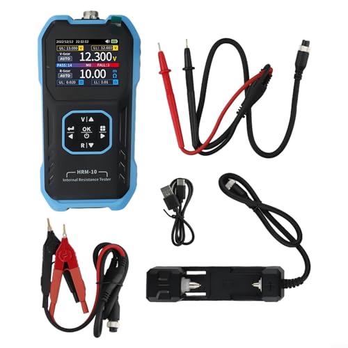 HRM-10 Batterietester Lithium Batterie Analyzer Mit Farbdisplay Genauigkeit Funktionserkennung Datenexport Sortiermodus Haltefunktion Kelvin-Messung Typ-C Für Werkstatt Labor Zuhause(E) von URPIZY