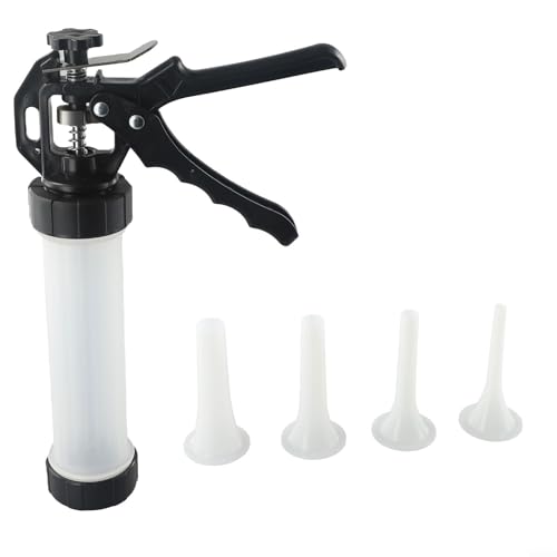 Handliche Wurstfüllmaschine Wurstfüller Mit 4 Füllrohren Aus Kunststoff 500Ml Kapazität Manuelle Wurstpresse Für Hausgemachte Wurst Küchenhelfer Wurstherstellung Gerät 36X7cm Handliche Wurstfüllmaschine Wurstfüller Mit 4 Füllrohren Aus Kunststoff 500Ml Kapazität Manuelle Wurstpresse Für Hausgemachte Wurst Küchenhelfer Wurstherstellung Gerät 36X7cm von URPIZY