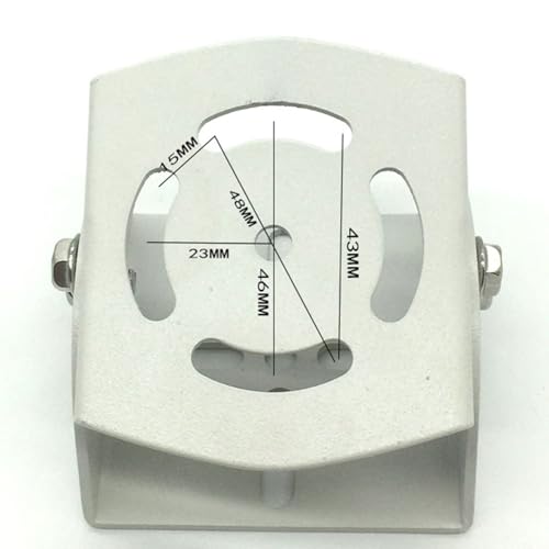 Kamera Wandhalterung Aluminium Überwachungskamera Halterung Verstellbar Deckenhalterung Innenbereich Außenbereich 75x80x50mm Weiß(1PC) von URPIZY