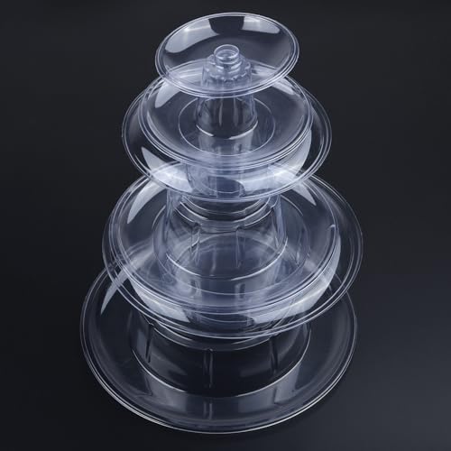 Makronen Turmständer 6 Ebenen Kuchen Display Rack Verstellbar Stapelbar PVC Material Rund Transparent Fasst 92 95 Makronen Für Party Hochzeit Geburtstag Catering Bäckerei Wiederverwendbar von URPIZY