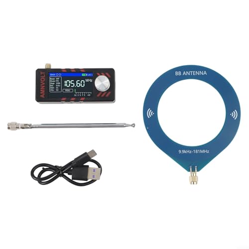 Mini SI4732 Radio Vollband-Empfang 1 9 Zoll Farbdisplay Eingebauter Lautsprecher Unterstützung für Firmware Updates AM FM LSB USB Akku 800mAh mit Antenne für unterwegs oder Zuhause(blue) von URPIZY