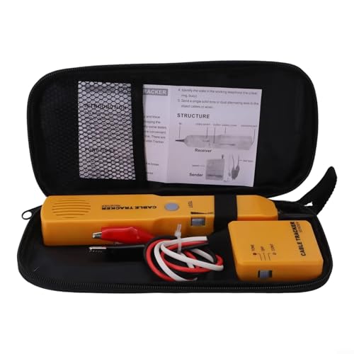 Netzwerkkabeltester RJ11 Drahtverfolger LED Anzeige Kurzschlussdiagnose Offener Stromkreis Finder Tonübertragung PVC Metall Gelb Überwachung Elektriker Büro Heimwerk Werkzeugtasche Netzwerkkabeltester RJ11 Drahtverfolger LED Anzeige Kurzschlussdiagnose Offener Stromkreis Finder Tonübertragung PVC Metall Gelb Überwachung Elektriker Büro Heimwerk Werkzeugtasche von URPIZY