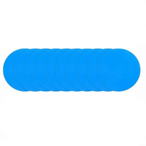 PVC Reparaturflicken für Aufblasbare Pools Schwimmbecken Luftmatratzen - Selbstklebende Flicken Set Rund Quadratisch Blau 7.5x7.5cm & 25x10cm(Round 10pcs) von URPIZY