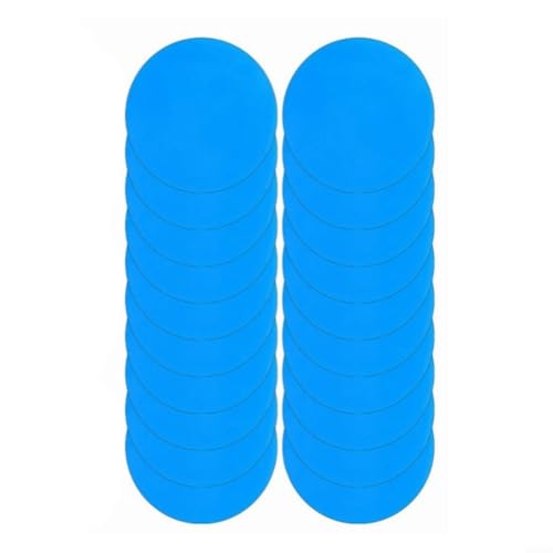 PVC Reparaturflicken für Aufblasbare Pools Schwimmbecken Luftmatratzen - Selbstklebende Flicken Set Rund Quadratisch Blau 7.5x7.5cm & 25x10cm(Round 20pcs) von URPIZY