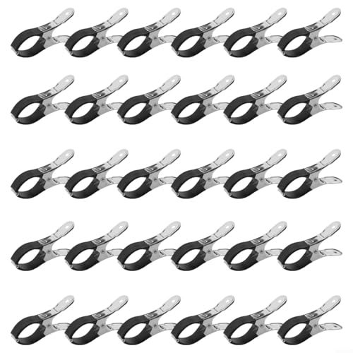 Poolabdeckung Klammern Edelstahl Winddicht für Sicherheitsbefestigung Mehrzweck 4,7 Zoll Clips 6/30 Stück Kratzschutz Starker Halt für überirdische Pools Heim- und Outdoor-Anwendung(30pcs black) von URPIZY