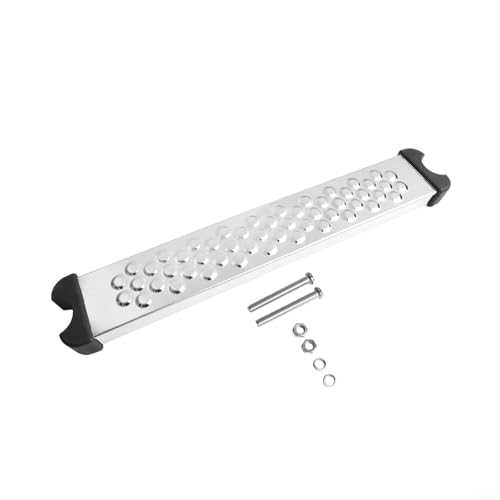 Poolleiterstufe Edelstahl 304 Rutschhemmende Gummiauflage Strapazierfähig Einfache Montage Passend für Standardleiter Sicherer Zugang Außenbereich 50x10x5cm Weiß Schwarz 3-teilig(dot pedals) von URPIZY