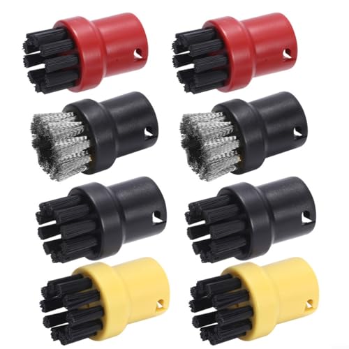 Premium Nylon & Edelstahl Rundbürsten Set Für Kärcher Dampfreiniger SC1 SC2 CTK10 SC3 SC4 SC5 SC7, 8-teilig, Effektive Reinigung Für Fugen, Ecken Und Schwer Erreichbare Stellen von URPIZY