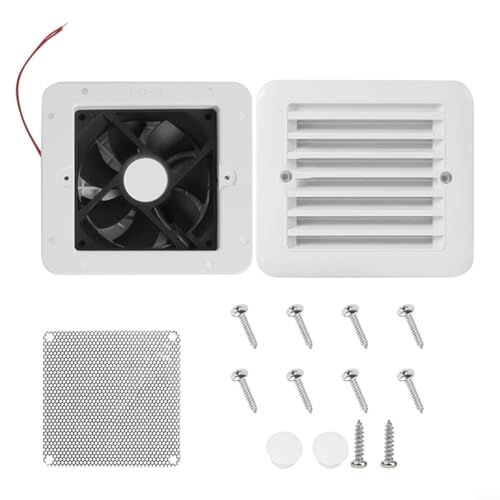 RV Seitenlüftung Ventilator mit Insektenschutz - Wasserdicht 12V Abluftventilator für Wohnmobil Camping - UV-beständig 142x128x46mm - Weiß RV Seitenlüftung Ventilator mit Insektenschutz - Wasserdicht 12V Abluftventilator für Wohnmobil Camping - UV-beständig 142x128x46mm - Weiß von URPIZY