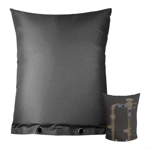 Rückflussverhinderer Isolierungsabdeckung Winterrohr Frostschutz Isolierung Für Wasserleitungen Mit 7 Isolationsschichten Und Windschutz(Black 43 * 53cm) von URPIZY