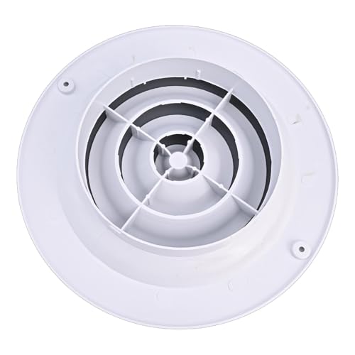 Rundes Lüftungsgitter ABS Einstellbarer Luftstrom Wand- oder Deckenmontage Abnehmbares Panel Leise Funktion Für Badezimmer Küche Büro 250mm 300mm 310mm Weiß Modernes Design(250) von URPIZY